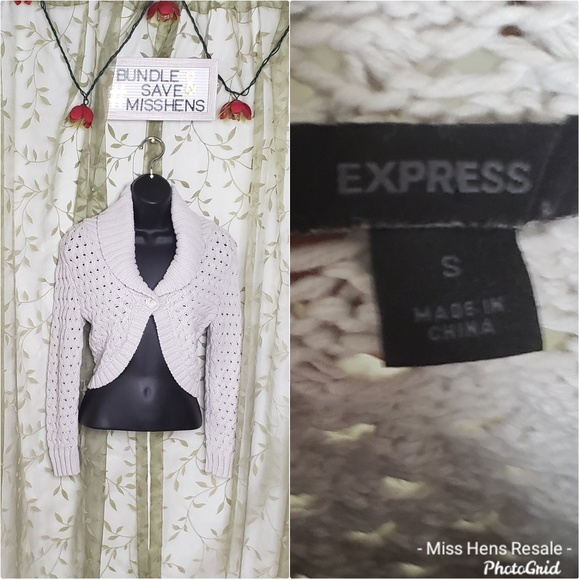 EXPRESS OPEN KNIT CROP SWEATER - Picture 1 of 6